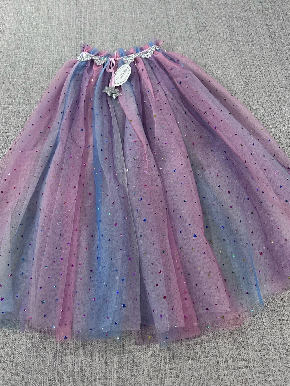 Unicorn Pastel Tulle Costume Set with Headband & Wand - Pink Purple Blue - Picture 2 of 8